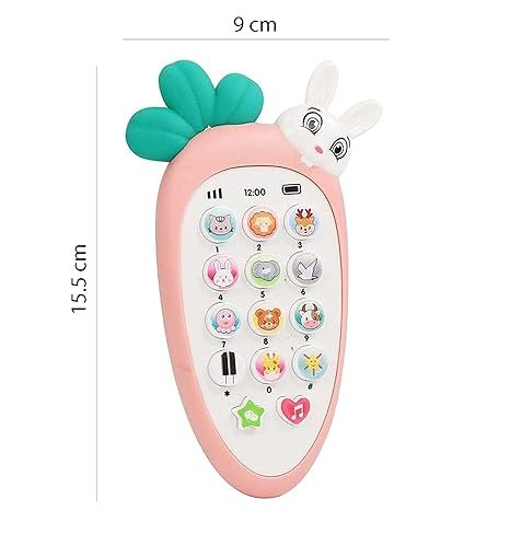 Radish Style Cute Rabbit Face Pretend Play Cell Phone Toy for Kids Radish style cute rabbit face pretend play cell phone toy for toddlers featuring a fun, colorful design for imaginative play.