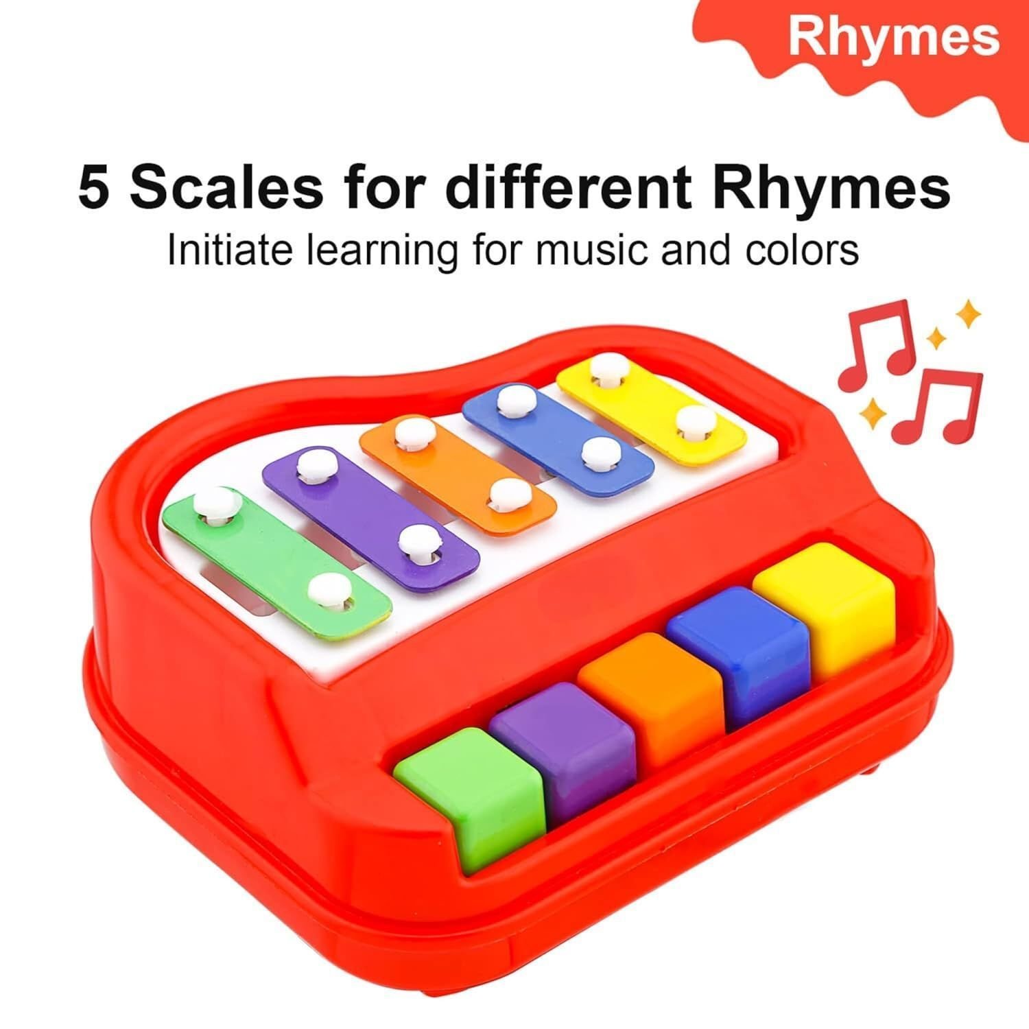 2-in-1 Xylophone and Mini Piano Toy for Kids | Colorful Musical Learning Instrument Colorful 2-in-1 xylophone and mini piano musical toy for kids and toddlers