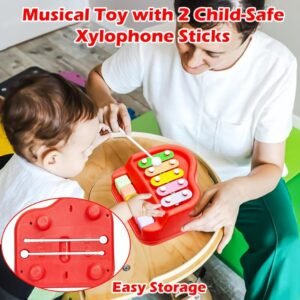 Colorful 2-in-1 xylophone and mini piano musical toy for kids and toddlers