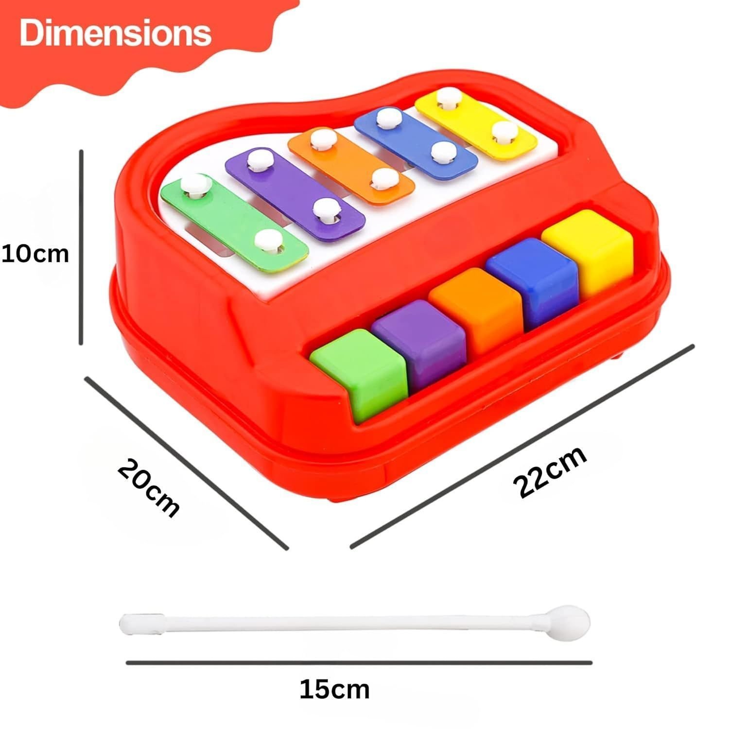 2 in 1 Xylophone and Mini Piano (6) Colorful 2-in-1 xylophone and mini piano musical toy for kids and toddlers