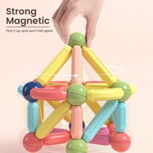 42 piece magnetic stick building blocks set for kids with colorful construction pieces for creative learning