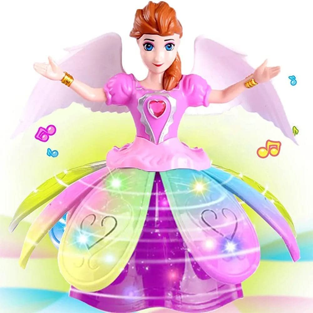 Angel Girl Musical Dancing Rotating Toy | Colorful Interactive Toy for Kids Angel girl musical dancing rotating toy with attractive multicolor design and interactive movement