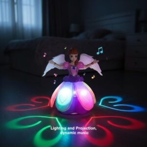 Angel girl musical dancing rotating toy with attractive multicolor design and interactive movement