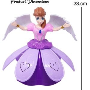 Angel girl musical dancing rotating toy with attractive multicolor design and interactive movement