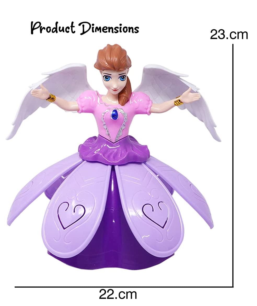 Angel Girl Musical Dancing Rotating Toy | Colorful Interactive Toy for Kids Angel girl musical dancing rotating toy with attractive multicolor design and interactive movement