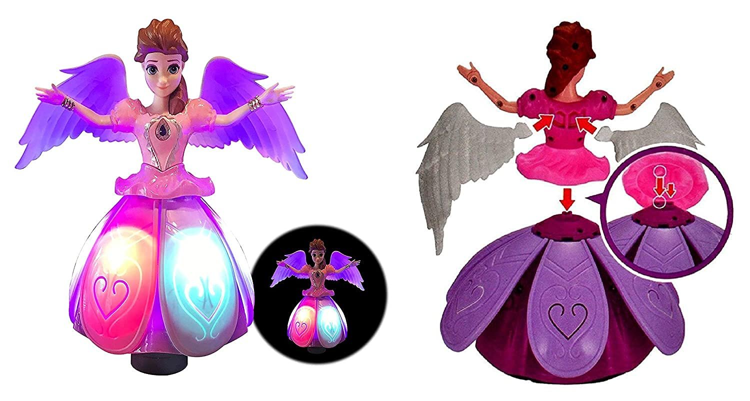 Angel Girl Musical Dancing Rotating Toy | Colorful Interactive Toy for Kids Angel girl musical dancing rotating toy with attractive multicolor design and interactive movement