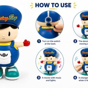 Dancing boy toy for kids with fun movements and interactive musical features