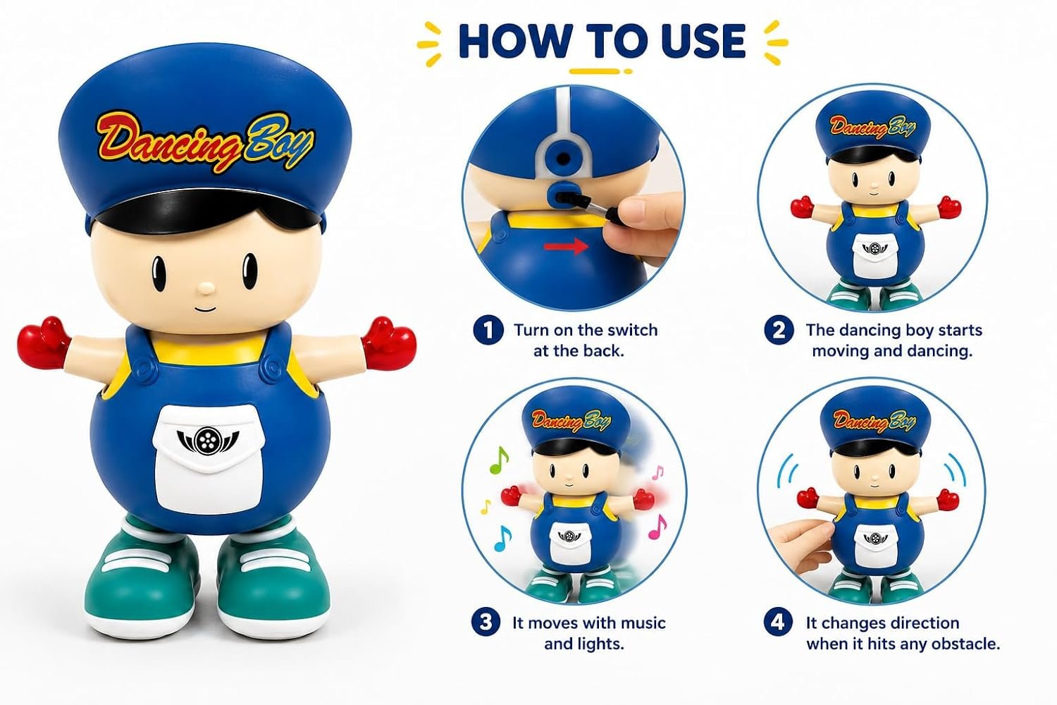 Dancing Boy Toy for Kids | Interactive Musical Dancing Toy with Fun Movements Dancing boy toy for kids with fun movements and interactive musical features