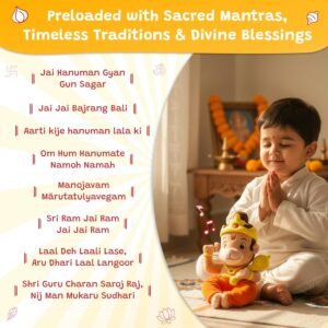 Divine mantra chanting Baby Hanuman toy with interactive devotional chanting and traditional design