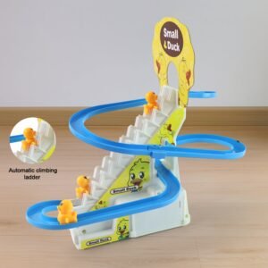 Colorful duck track toy for kids with moving duck figure and interactive track play set
