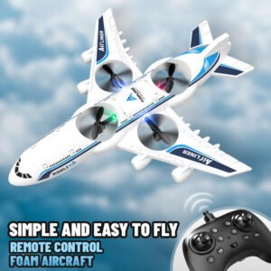 RC Aeroplane 2.4GHz Remote Controlled Aeroplane L0712 Quadcopter Floating Fighter Plane RC Aeroplane RTF for Beginners, Children and Adults, APlane Toy with Coloured Lights USB Charging (STRANDARD)