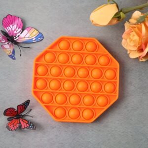 Hexagon silicone Pop It fidget toy for stress relief, focus, sensory play, and relaxation