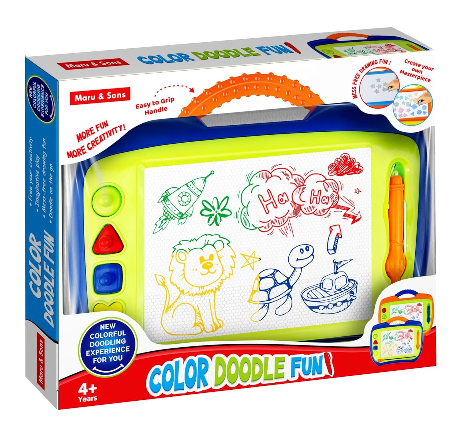 Magnetic Drawing Board, Toddler Girl Toys for 1-3 Year Old, Doodle Board A Etch Colorful Sketch Magnet Erasable Pad, Educational Learning Toys