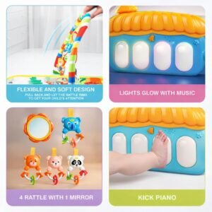 Colorful plastic piano baby toy with musical keys for kids