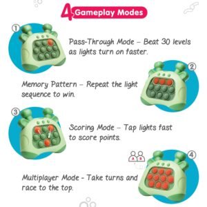 Pop and Play pocket gaming console for kids with portable handheld design