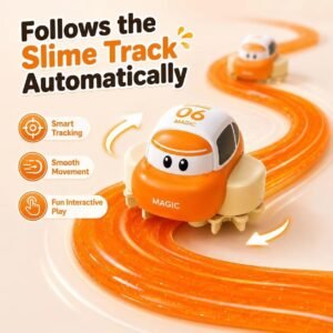 Magic Slime Track Car Toy for Kids, Automatic Tracking Car with Slime Track, Interactive Moving Toy